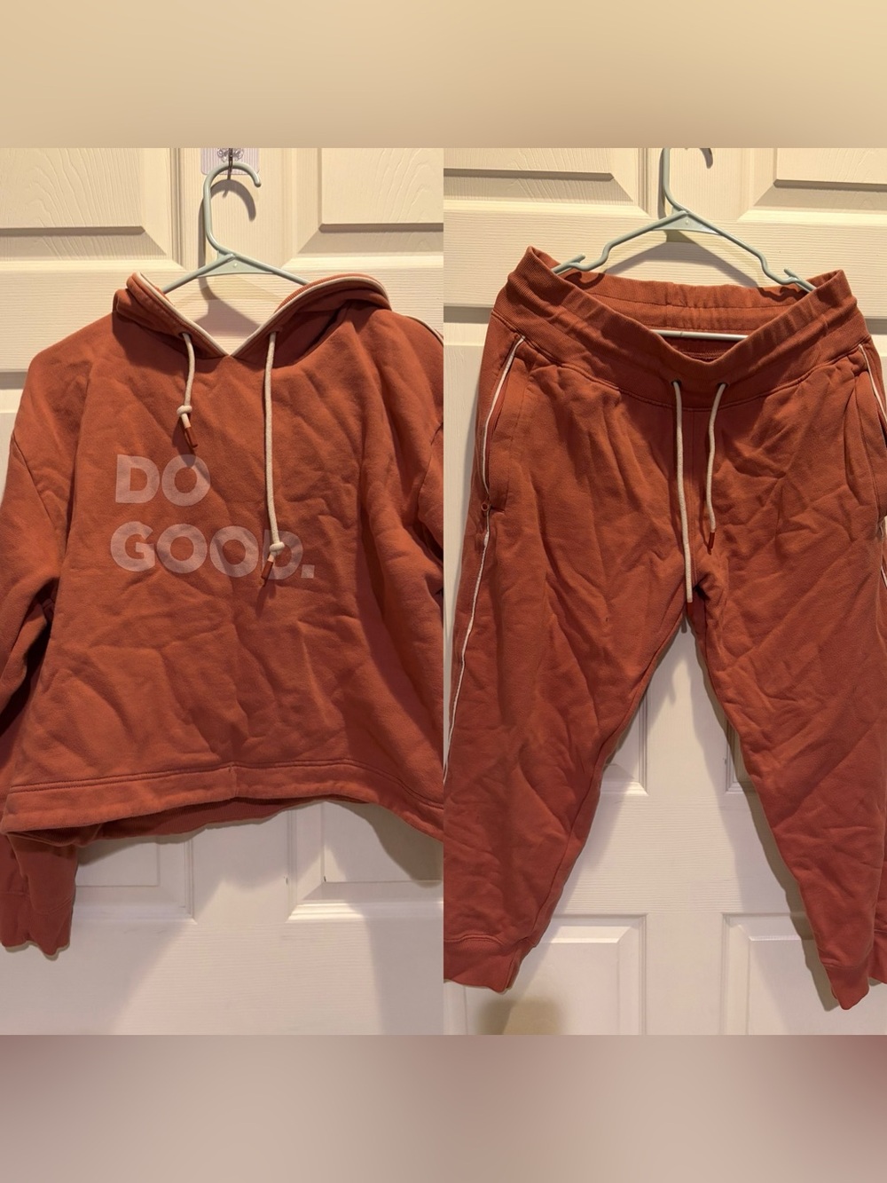 cotopaxi pinky Orange Crop Do Good Hoodie & Jogger Set
